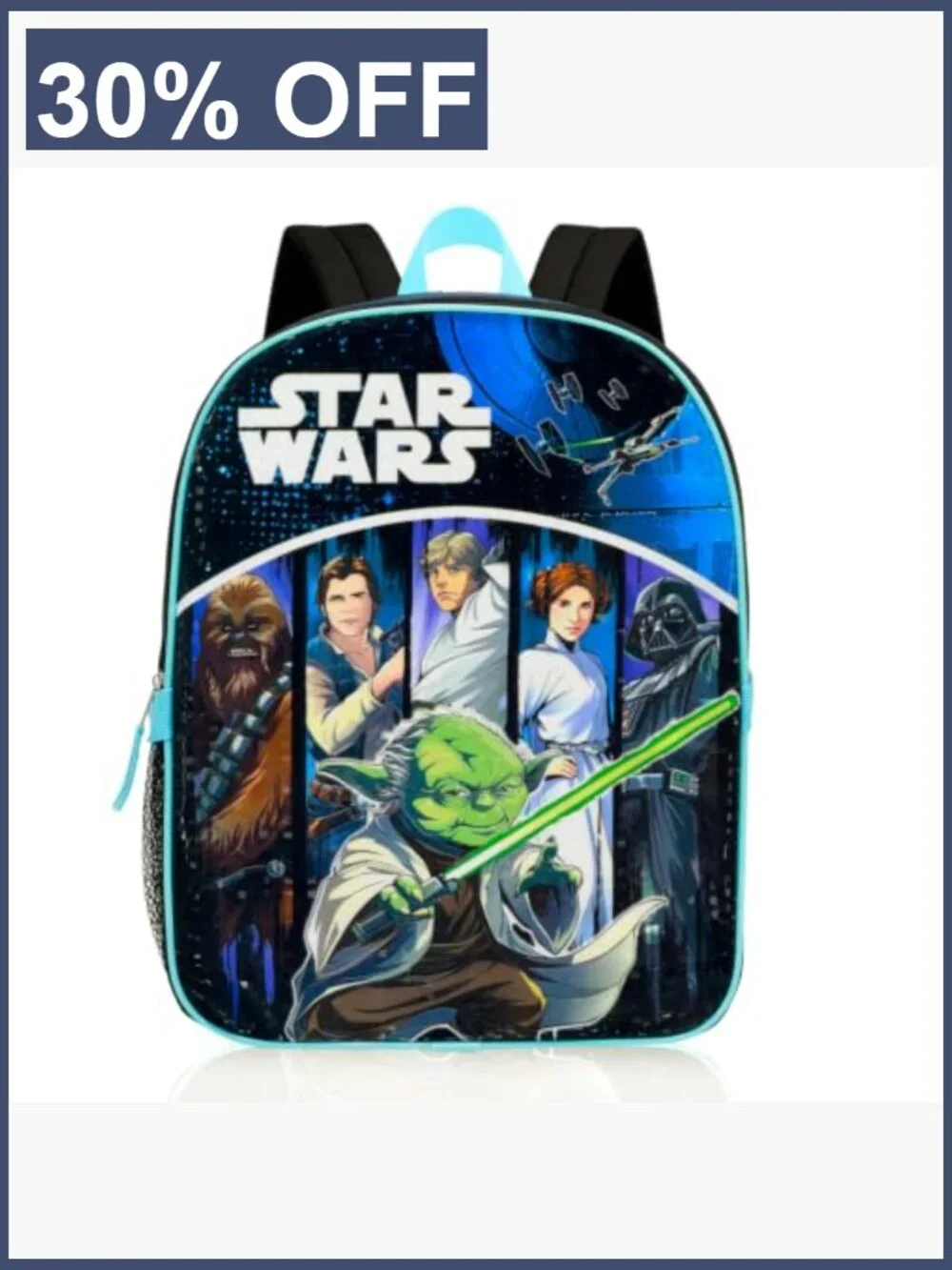 16in Star Wars Backpack with Lunch Box Set for Kids School Bundle
